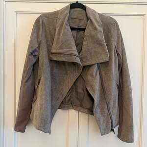 Sl8 Faux Suede Moto Jacket 🤍 Brown Grey 🤍 Size Medium